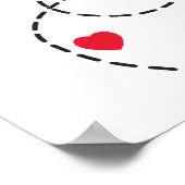 Lieve rode vliegende lieveheersbeestje kinderkamer poster (Hoek)