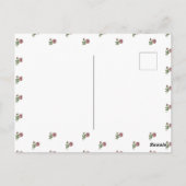 Lieve roos bloempatroon denk aan jou! briefkaart (Achterkant)