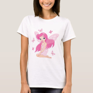 Lieve Roze Fee en Magische Vlinders T-shirt