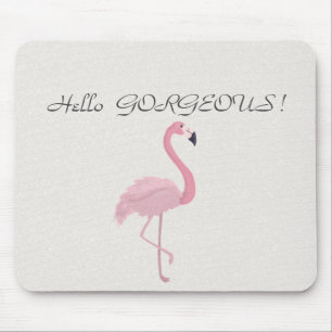 Lieve Roze Flamingo - Hallo Prachtig Muismat
