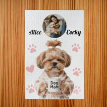 Lieve Roze Hond Moeder Foto Naam