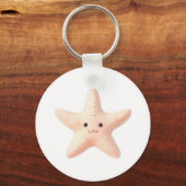 Lieve Roze Zeester Sleutelhanger (Voorkant)