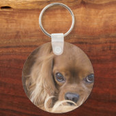 Lieve Ruby Cavalier King Charles Spaniel Sleutelhanger (Voorkant)