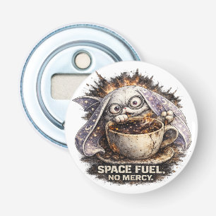 Lieve Ruimtemotor Konijn Koffie Halloween Magie Button Flesopener