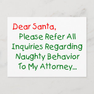 Lieve Santa Attorney - Funny kerstbrief Feestdagenkaart