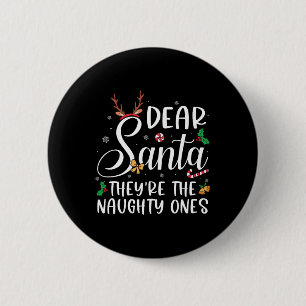 Lieve Santa Theyre De Ondeugende Kerstmis Familie Ronde Button 5,7 Cm
