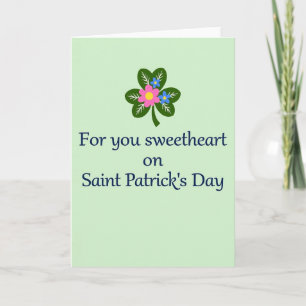 Lieve schat Shamrock Sint-Patrick kaart