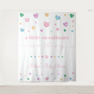 Lieve Schatje Baby Shower Gespreksharten Wandkleed