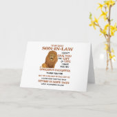 Lieve schoonzoon, ik heb je niet het geschenk van kaart (Gele Bloem)