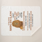 Lieve schoonzoon, ik heb je niet het leven gegeven sherpa deken (Voorkant (horizontaal))