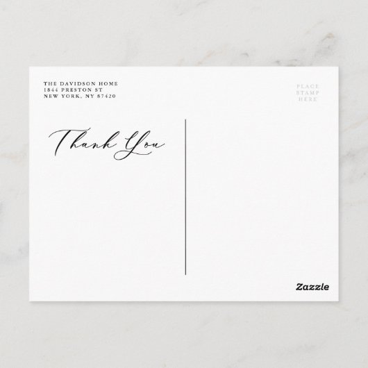 Lieve Script Green Two Photo Collage Dank u Briefkaart (Achterkant)