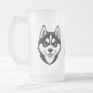 Lieve Siberische Husky Puppy Matglas Bierpul
