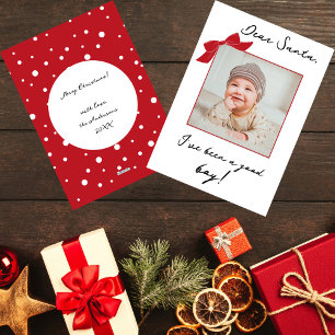 Lieve Sint Moderne Kerstmis Aangepaste Babyfoto Feestdagenkaart