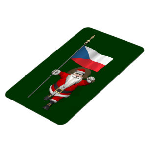 Lieve Sint Nicolaas met de vlag van Tsjechië Magneet
