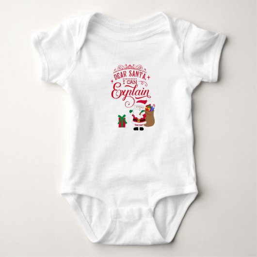 Lieve Sinterklaas, ik kan het uitleggen Baby's Eer Romper (Voorkant)