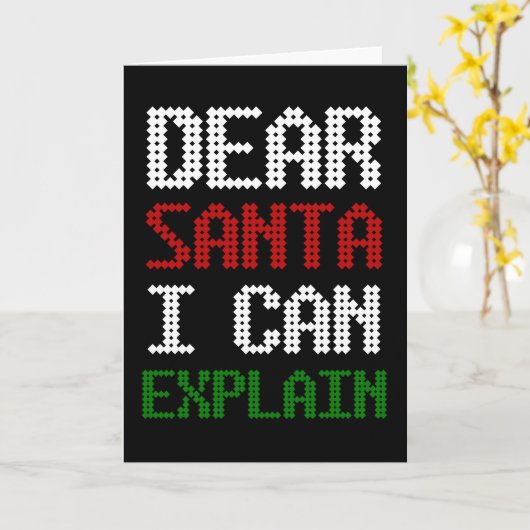 Lieve Sinterklaas ik kan het uitleggen Grappige br Kaart (Gele Bloem)