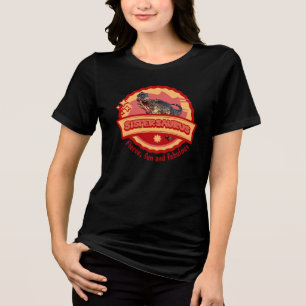 Lieve Sistersaurus Dino Meisje Zus Leuk Ontwerp Tri-Blend Shirt