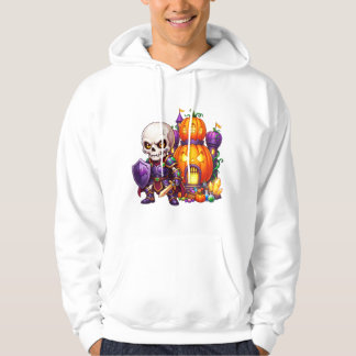 Lieve Skelet Ridder Pompoen Kasteel Halloween Hoodie