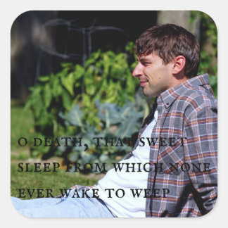 lieve slaap vierkante sticker