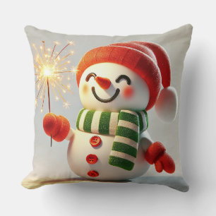 Lieve Sneeuwman Winter Vakantie Kerstmis Kussen