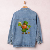 Lieve/speelse kabouter St. Patrick's Day Denim Jacket (Hangar)