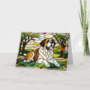 Lieve St. Bernard Glas-in-lood Kaart