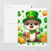 Lieve St. Patricks Day Otter Briefkaart (Voorkant / Achterkant)