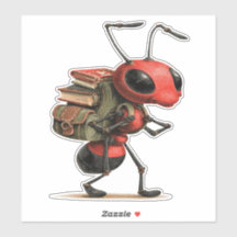 Lieve sticker van een leerzame mier