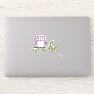 Lieve Tekenfilm Uil Sticker