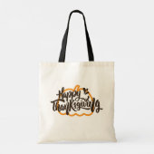 Lieve tekst op pompoen voor Thanksgiving Tote Bag (Achterkant)
