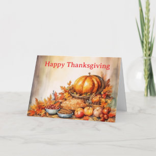 Lieve Thanksgiving-achtergrond Feestdagen Kaart