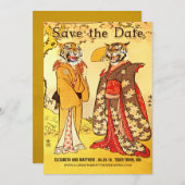 Lieve tijger mensen sparen de datumuitnodigingen save the date (Voorkant / Achterkant)