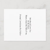 Lieve toekomstige bruid en bruidegom aankondiging  (Achterkant)