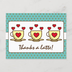 Lieve Turquoise Blauw Dank Je Wel Koffie Dank Je W Briefkaart