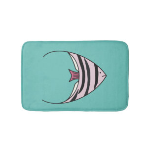 Lieve Turquoise Vis Badmat