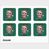 lieve uil Kerst sticker (Vel)