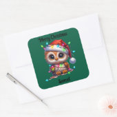 lieve uil Kerst sticker (Envelop)