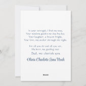 Lieve vader en zoon skiën samen in waterverf feestdagenkaart (Achterkant)