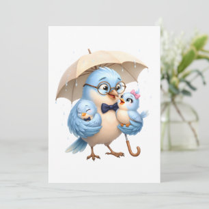 Lieve Vader Vogel Aangepaste Platte Kaart