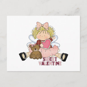 lieve valentijn blonde kleine meid cutie feestdagenkaart