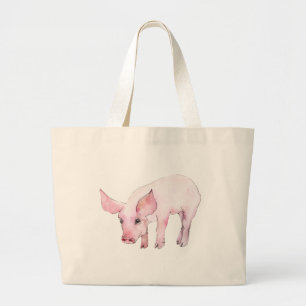 Lieve varkens cadeau boerin landelijk boerenmeisje grote tote bag