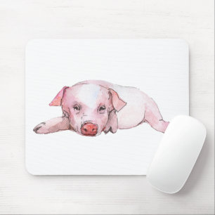 Lieve varkens cadeau boerin landelijk boerenmeisje muismat