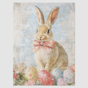 Lieve Vintage Paashaas Decoupage Tissuepapier