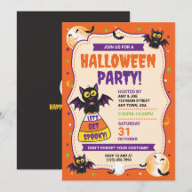 Lieve Vleermuis Halloween-feestuitnodiging Persoon