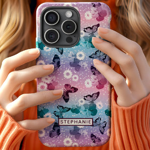 Lieve Vlinder Daisy Meisjesachtig Gepersonaliseerd iPhone 12 Hoesje