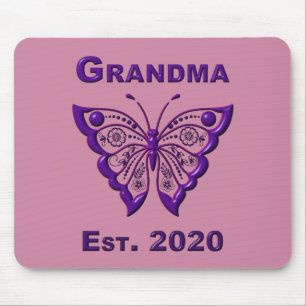 Lieve Vlinder Oma “Opgericht 2020” Muismat