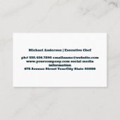 Lieve Vogel Mascotte | Fried Chicken Restaurant  Visitekaartje (Achterkant)