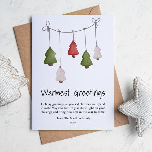 Lieve Warme Groeten Kerstkaart Plat