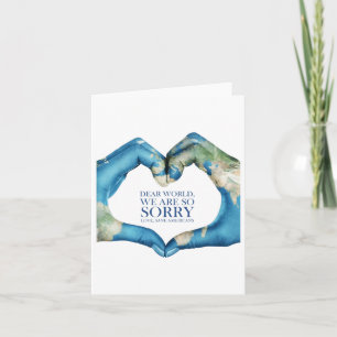 Lieve wereld, het spijt me  kaart