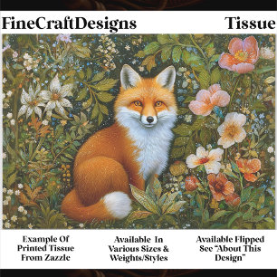 Lieve Whimsical Forest Vos, Bloemen ET9L Decoupage Tissuepapier
